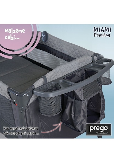 Miami Premium Dönenceli Anne Yanı Oyun Parkı Park Beşik 8040