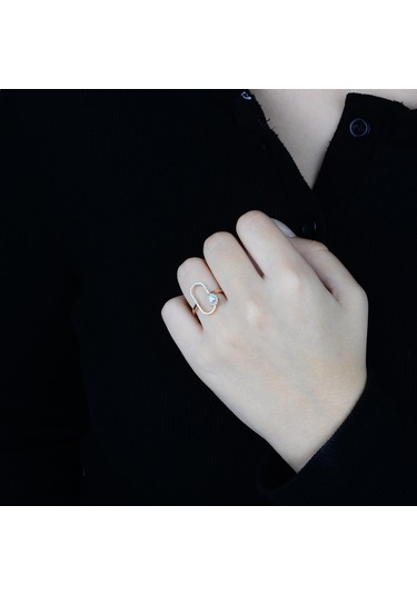 Pırlanta Damla Nemesis Yüzük - Idl Sertifikalı Rose Gold