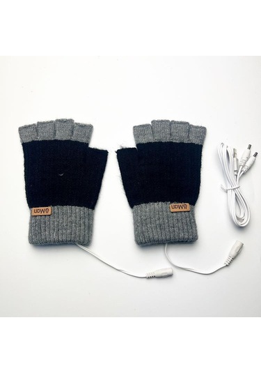 Suntek Usb Isıtmalı Eldivenler Bilgisayar Ofis İşi Siyah Siyah