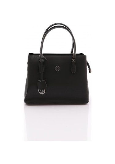 Dgn 549 Kadin Çiçek Süslemeli Fermuarli Çanta 549-2323-R1534 Siyah