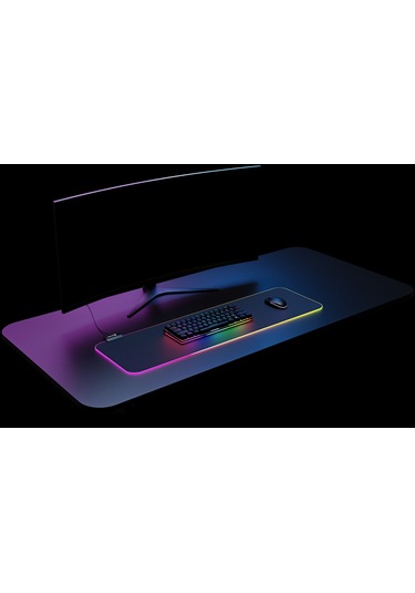 Rampage Mp-24 Siyah 300 800 3mm Rgb Ledli Gaming Mouse Pad