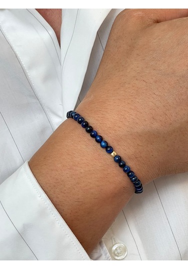 14 Ayar Altın Küp Altın Detaylı Doğal Kaplangözü Taşlı Altın Bileklik Altın