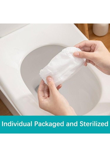 10 Adet Biyobozunur Tek Kullanımlık Klozet Kapağı Wc Tuvalet Mat Seyahat Kamp