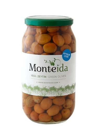 Monteida Ayvalık Çizik Yeşil Zeytin 1 KG