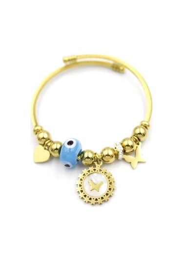 Kelebek Charm Bilezik - Altın Çok Renkli