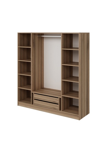 Minar Kale 180cm Giyinme Dolabı Dore Ceviz - 190cm