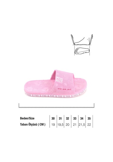 Gezer Kız Çocuk Airblow Yazlık Islak Zemine Uygun Ev Bahçe Banyo Havuz Terlik PEMBE