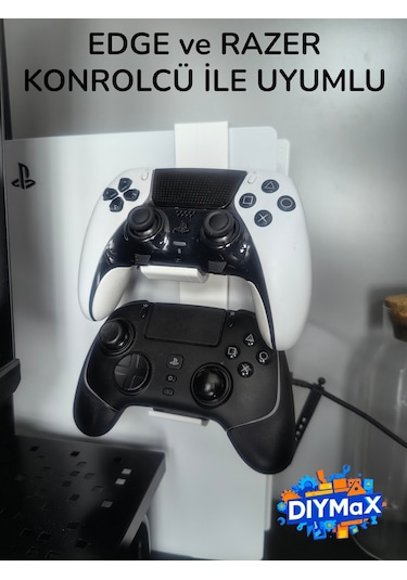 Ps5 Kol Askı Aparatı 2 Li Controller Tutucu Clip, Playstation 5 Yan Montaj Standı - Beyaz