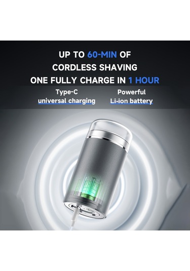 Mufunye Kompakt Ve Taşınabilir Mini Elektrikli Tıraş Makinesi, Su Geçirmez Ve Kolay Temizlenebilir