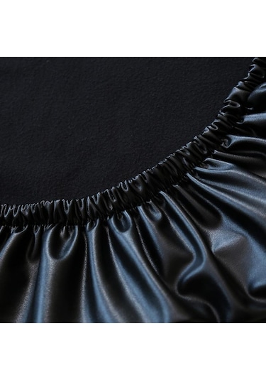 Turuncu Pu Deri Kumaş Düz Renk Sandalye Kapak Su Geçirmez Yemek Koltuğu Sandalye Kapakları Otel Ziyafet Düğün Koltuk Kapakları Sandalye Koruyucu