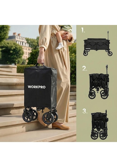 Workpro Wp285015 80kg 4 Tekerli Katlanabilir Ağır Hizmet Taşıma