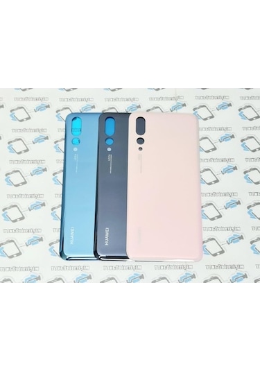 Tkgz -  P20 Pro Arka Pil Batarya Kapağı (Cam) (493897235) Renk Seçeneği-Mavi