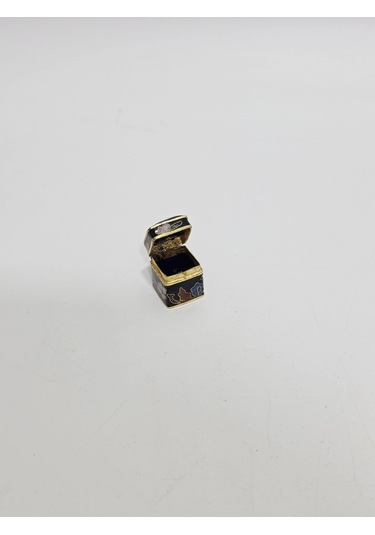 Antika Cloisonne Minyatür Kutu 2x2cm 090
