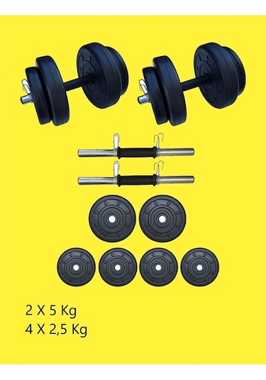 Moccastyle Dambıl Ağırlık Vücut Geliştirme Seti 20 KG