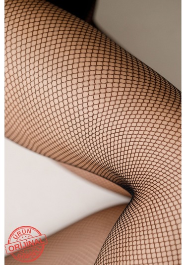 Heleni Kadın File Siyah Külotlu Çorap Siyah