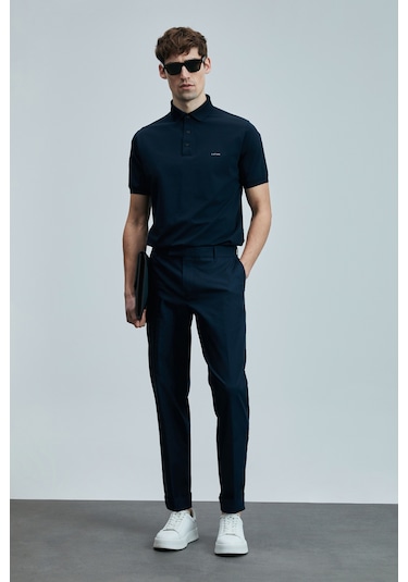 Lufian Luna Smart Erkek Polo Tişört Lacivert Lacivert 111040228100200 Lacivert
