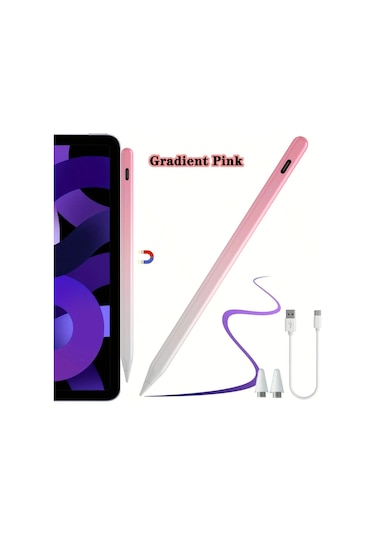 Yenı Evrensel Stylus Kalem İos Uyumlu Android Tabletler İçin İpad Uyumlu Air Kalem Gradient Pink