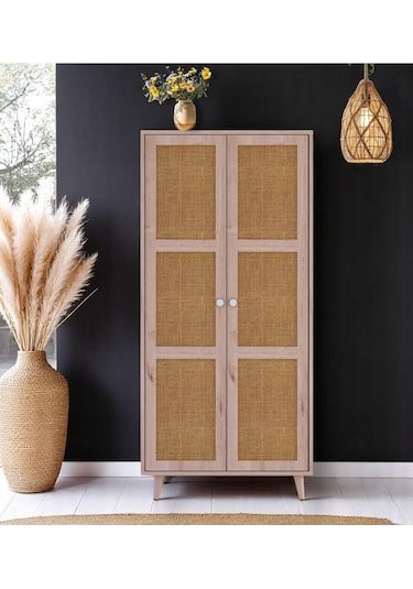 Floradesign Bali Bohem Jüt Gardırop /elbise Dolabı Iki Kapaklı Dolap / Çok Amaçlı Dolap Mdf Jüt Kapaklı Floradesign Bali Bohem Jüt Gardırop /elbise Dolabı Iki Kapaklı Dolap / Çok Amaçlı Dolap Mdf Jüt Kapaklı