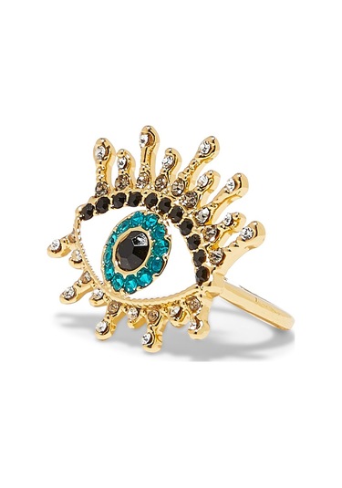 Crystal Eye Yüzük, Altın Ton, Kristalli Gold