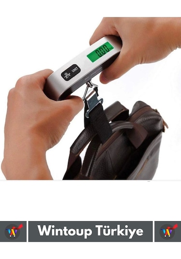 Premium Taşınabilir Seyahat Bavul Ağırlık Tartı Dijital Lcd Ekran Kompakt Bagaj Tartısı Max 50 Kg Çok Renkli