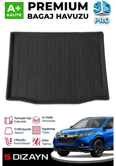 S-dizayn Honda Hr-v 3d Pro Bagaj Havuzu 2020 Üzeri A+ Kalite