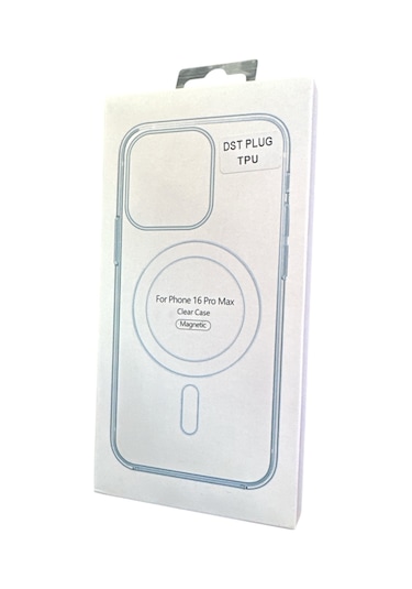 İphone Uyumlu 16 Pro Max İçin Kılıf Kamera Korumalı Magsafe Wireless Şarj Özellikli Şeffaf Kılıf Şeffaf