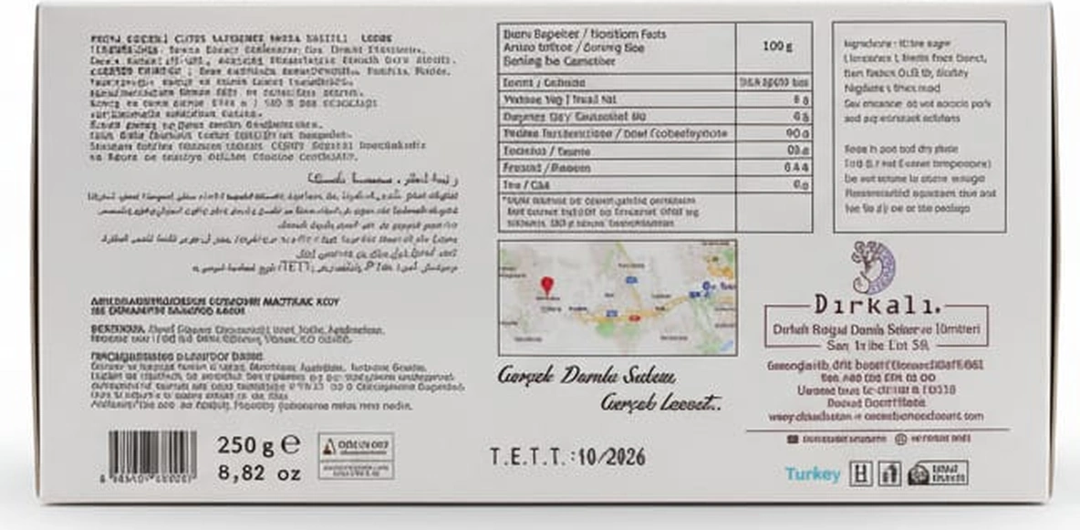 Dırkalı Çifte Kavrulmuş Damla Sakızlı Lokum 250 G