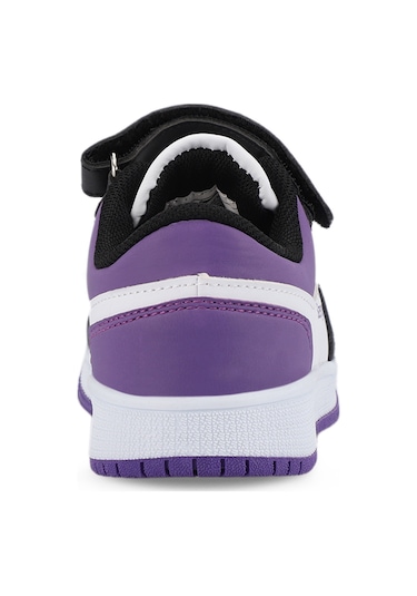 Slazenger PRINCE I Çocuk Cırt Cırtlı Beyaz / Mor Günlük Spor Ayakkabısı