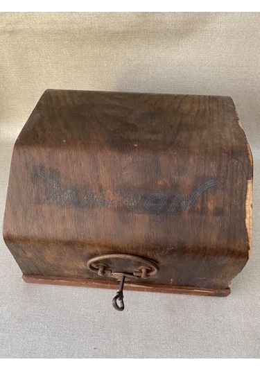 Aeg Mignon 4 Antika Daktilo Q Klavye - Koleksiyonluk Ahşap Kasalı