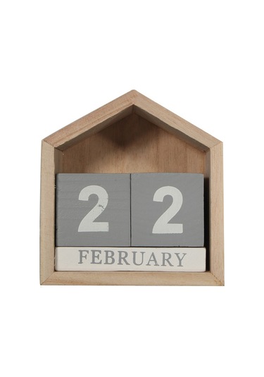 Vintage Tasarım Ev Şekli Sürekli Takvim Artcraft