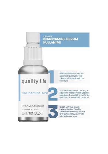Quality Life Akne ve Leke Karşıtı Niacinamide Serum 30 ML