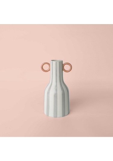 Linens Minella 14x13x26 Cm Vazo Gri Mercan Çok Renkli