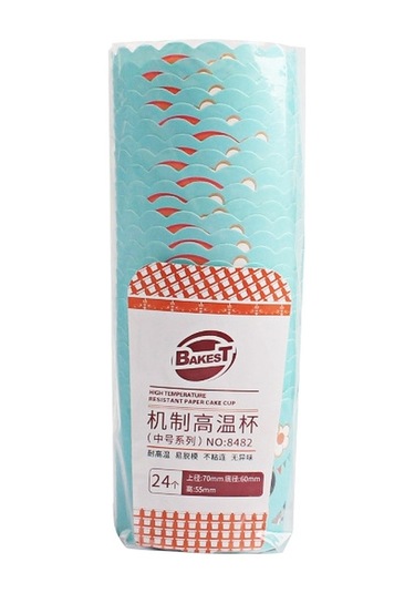 24pcs / Paket Yuvarlak Laminasyon Kek Bardağı Çikolata Kekleri Çikolata Kek Astarı Pişirme Fincanı, Boyut: 7 X 6 X 5.5cm, Rastgele Renk Dağıtım Diğer