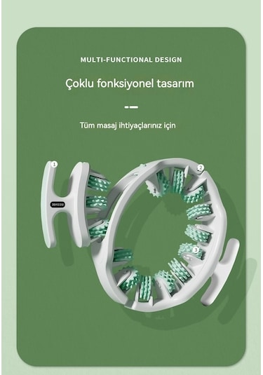 Novahub Roller Masaj Aleti - Bacak Ve Baldır Kası Egzersiz Çarkı Yeşil, Güçlendirici Model Yeşil