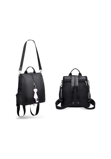 Luckydog Mavi Kadın Moda Vahşi Oxford Kumaş Çanta, Omuz Veya Sırt Çantası Mavi