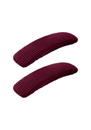 Bordo 1 Çift Ofis Koltuğu-kol Kapağı Toz Geçirmez Gerilebilir Lekeye Dayanıklı Spandex Streç Bilgisayar Sandalye Kol Slipcover