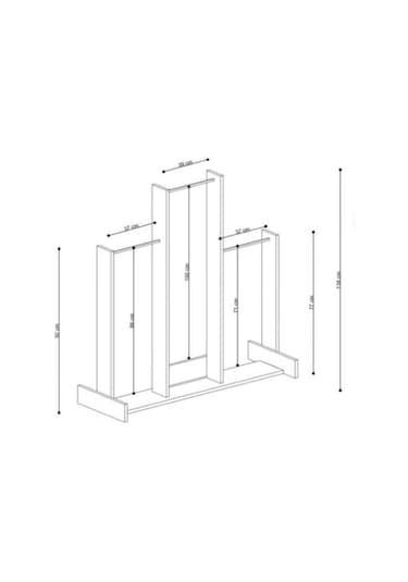 Decormet Salvitor 3lü Elbise Askısı Safir Meşe Çok Renkli