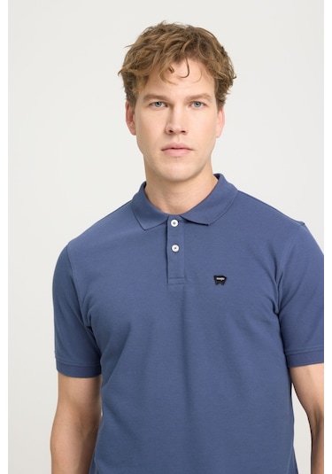 Regular Fit Normal Kesim Polo Yaka %100 Pamuk Lacivert Tişört W7D5K4XX2TXZ8 İndigo