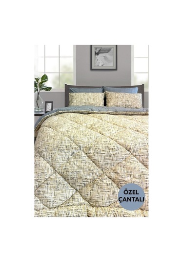 Lux Uyku Seti-tek Kişilik-lastikli Çarşaflı 2yastık Kılıflı-özel Çantada Active Sarı