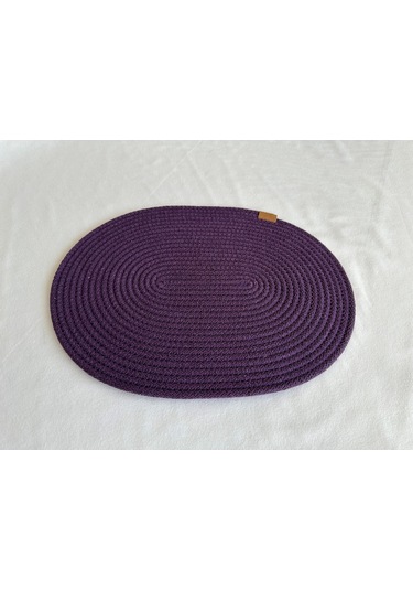 Jüt Amerikan Servis Sofra Altlığı, Masa Dekoru Supla Oval 30x40 8li Mor
