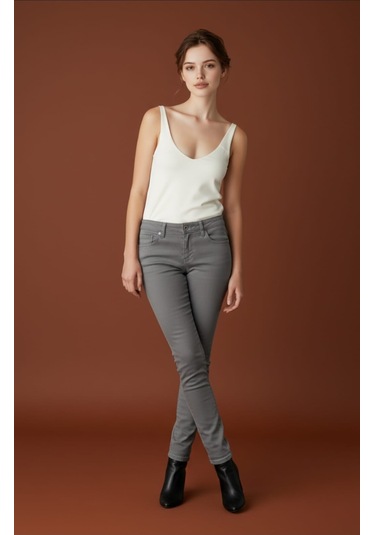 Skinny Kalıp Kadın Pantolon-byn-36000 Füme