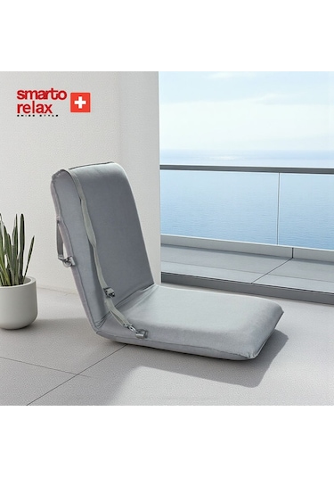 Smarto Relax Marine Tekne Şezlong Minderi Suya Dayanıklı Gri