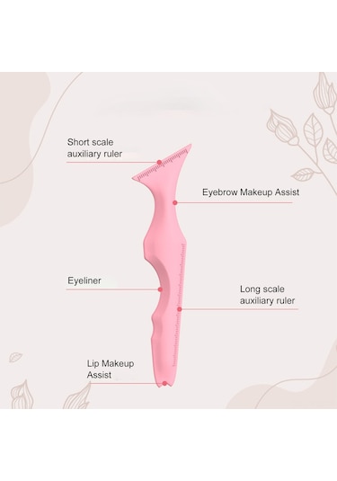 Gajeena Pembe Silikon Makaj Şablonu Göz Kalemi, Kaş Ve Ruj İçin Pratik Yardımcı