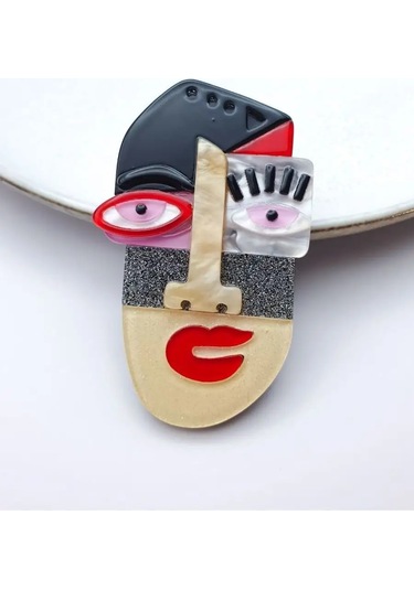 Yasya Broş İğnesi 100852186 Gri