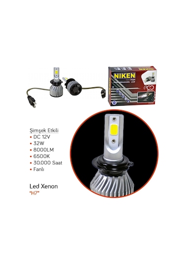 Niken H7 Led Xenon Eco Serisi 32W/8000LM/6500K
