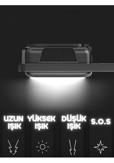 4 Adet Led Anahtarlıklı Metal Kasa El Feneri Cep Boy Cob 800mah Siyah