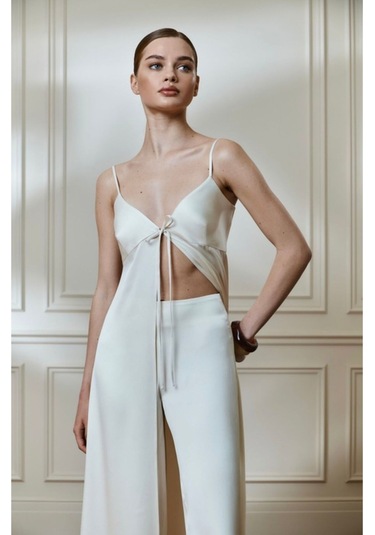 Reya Uzun Üst Beyaz