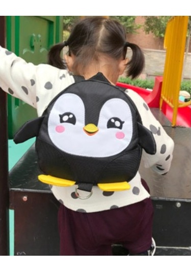 Penguen Çocuk Okul Çantası Karikatür Anaokulu Sırt Çantası Bebek Moda Seyahat Sırt Çantası 8tr8qw Siyah
