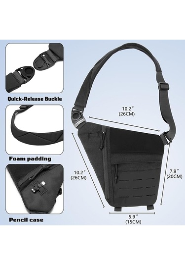 Oxford Kumaş Omuz Taktik Çantası Hırsızlık Önleyici Siyah