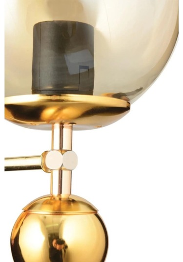 İstanbul Avize Larin Tekli Gold Sarı Glop Camlı Aplilk